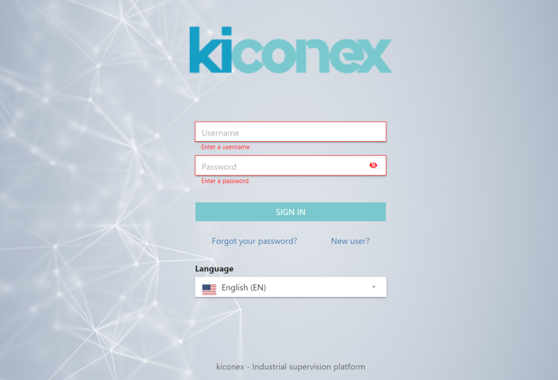 Login page